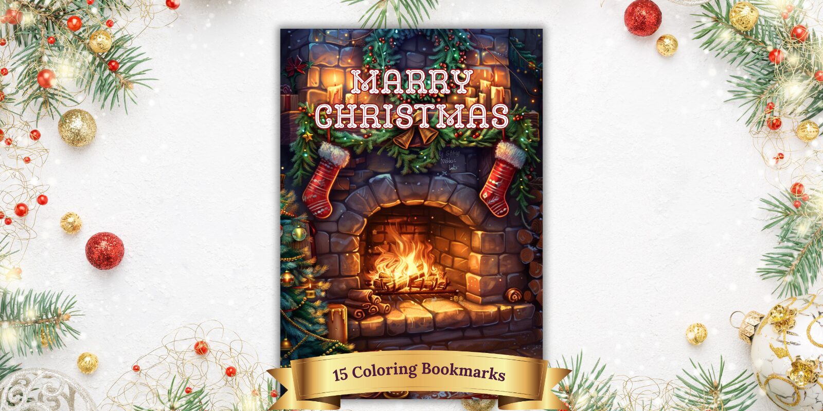 15 printable Christmas coloring bookmarks