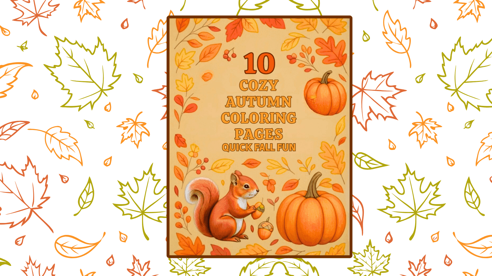 10 quick fall coloring fun pages