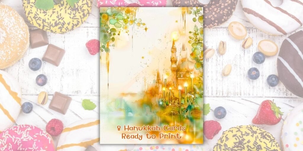 Hanukkah 8 greeting cards cover
