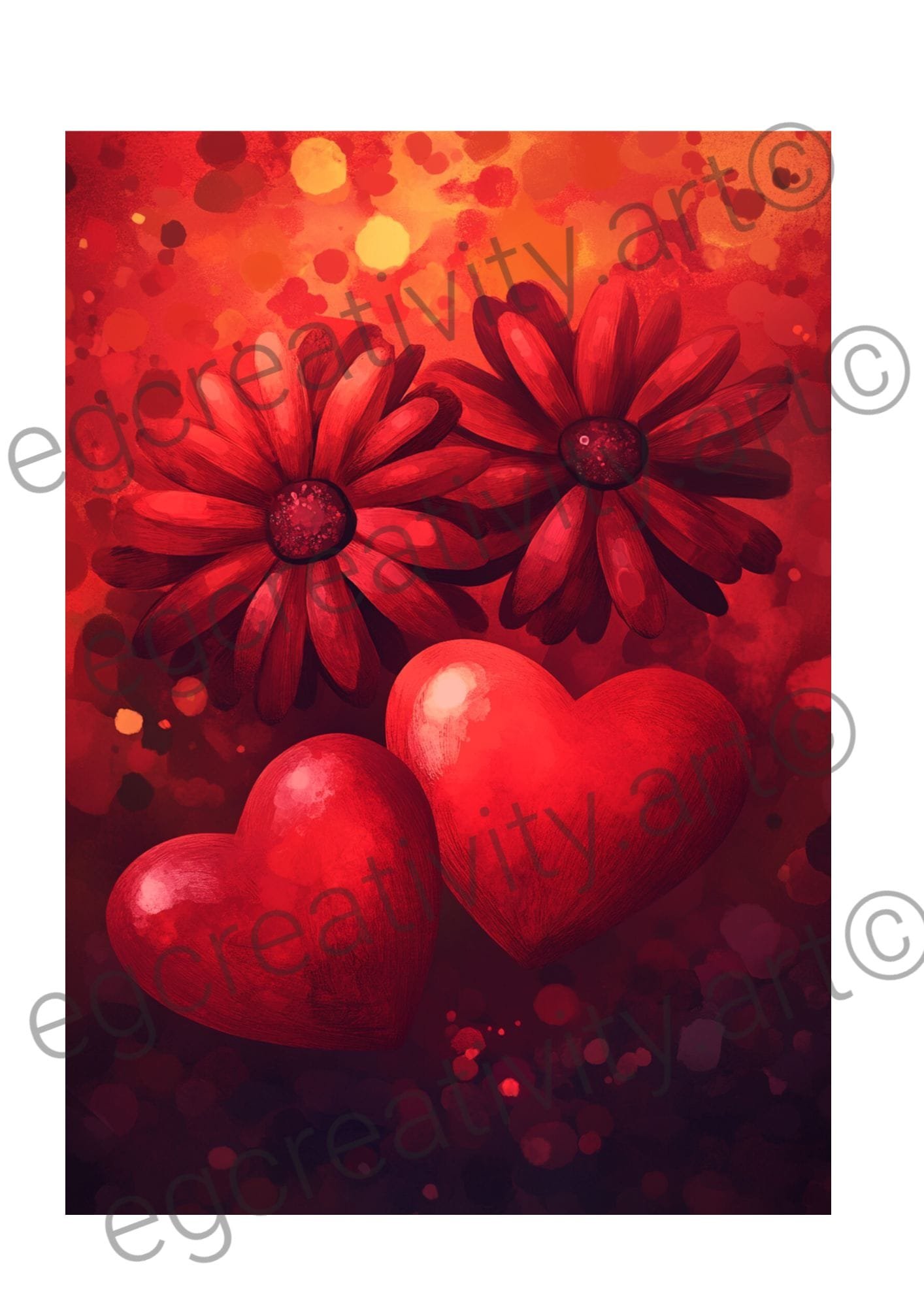 Printable foldable cards for Valentines with blank interior for personal messages