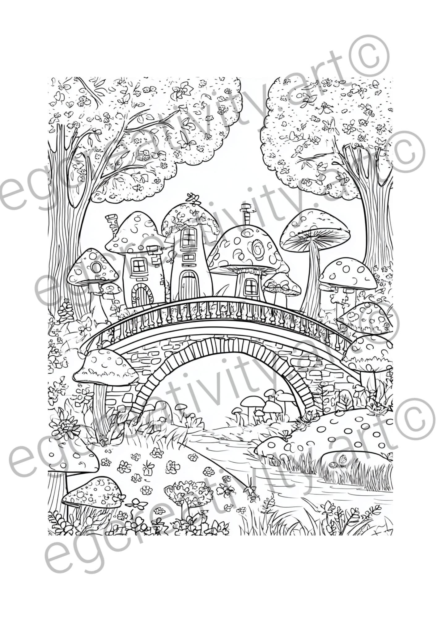 charming-fantasy-village-coloring-page
