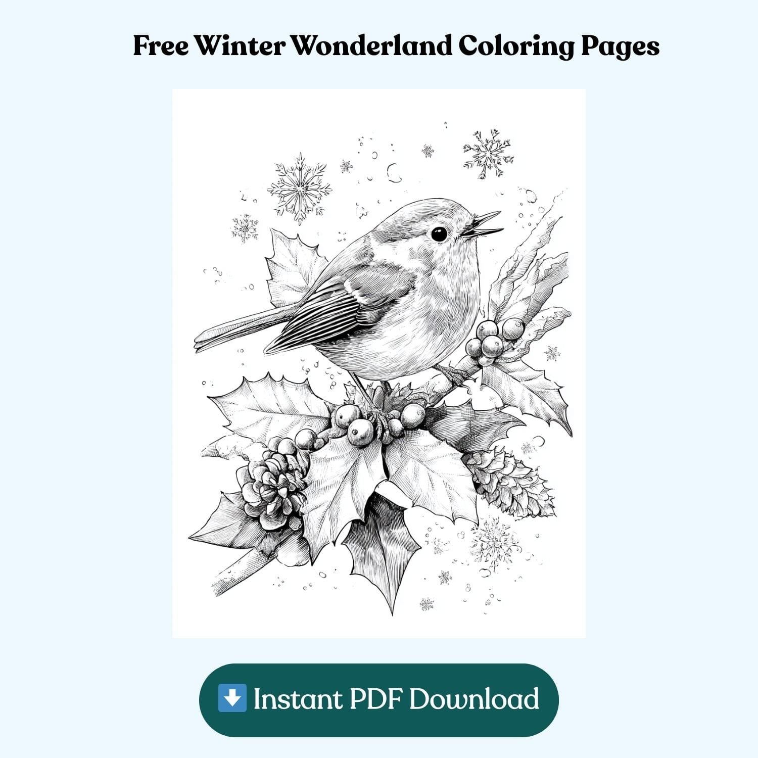 free printable winter coloring pages for kids and adults