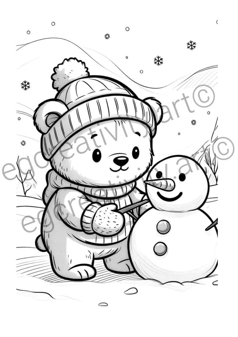 printable winter coloring pages for kids and adults