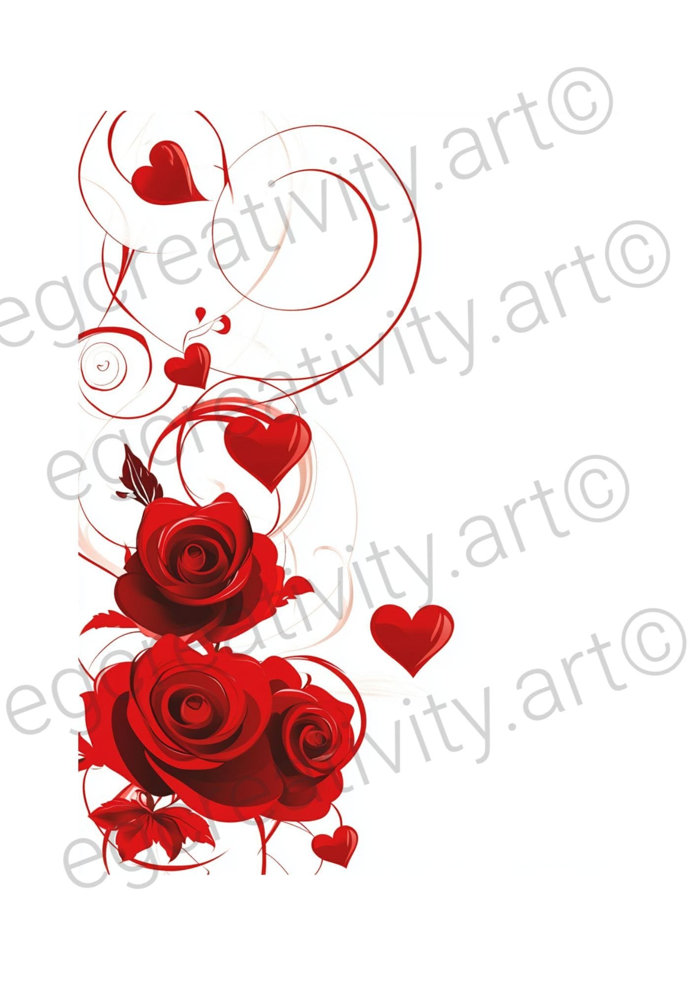 Blank foldable Valentines Day cards printable in 5x7 format