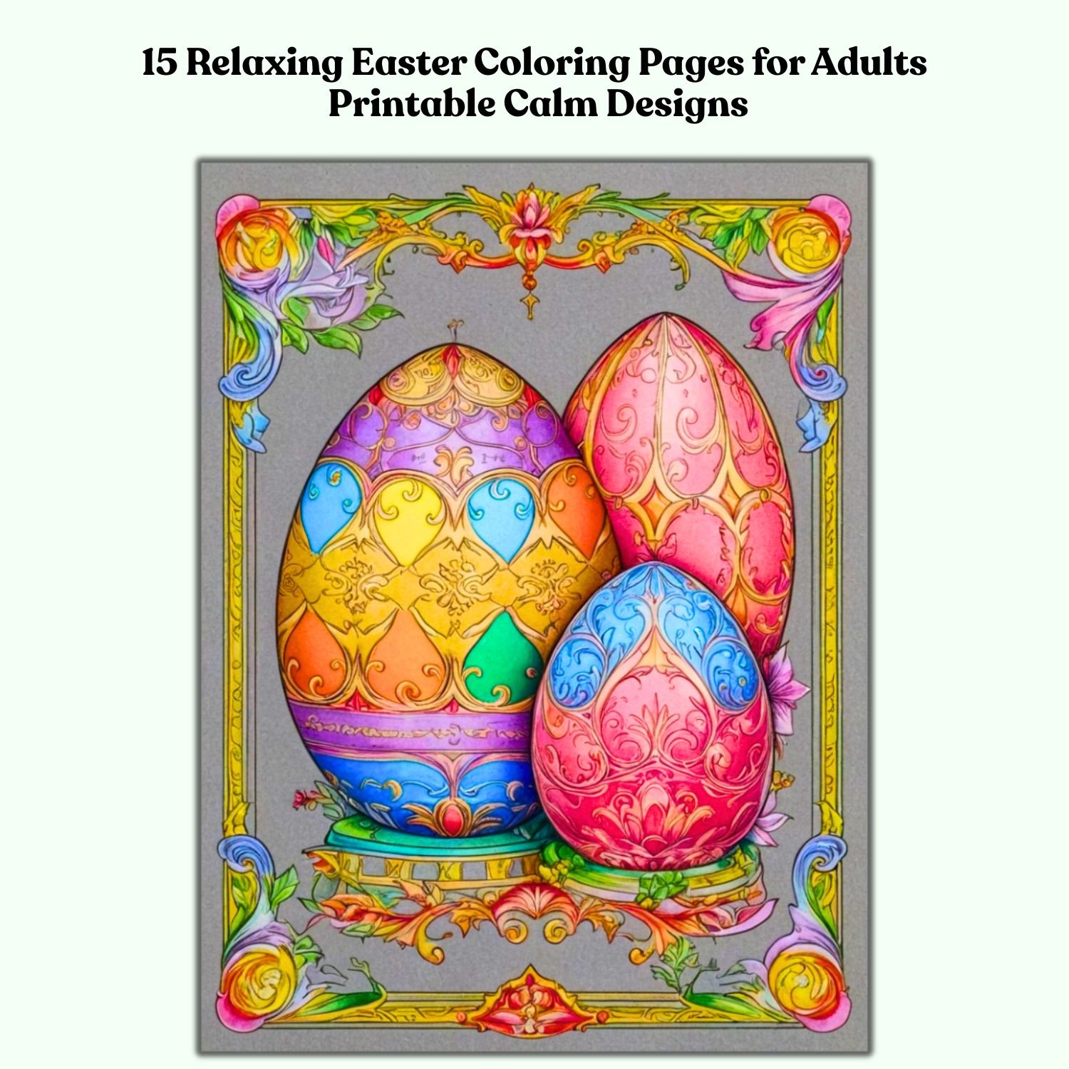 15 Relaxing Easter Coloring Pages for Adults – Printable Calm Designs