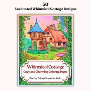 Fantasy Coloring Book Pages: 50 Enchanted Whimsical Cottage Designs