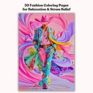 50 Fashion Coloring Pages for Relaxation & Stress Relief - cover