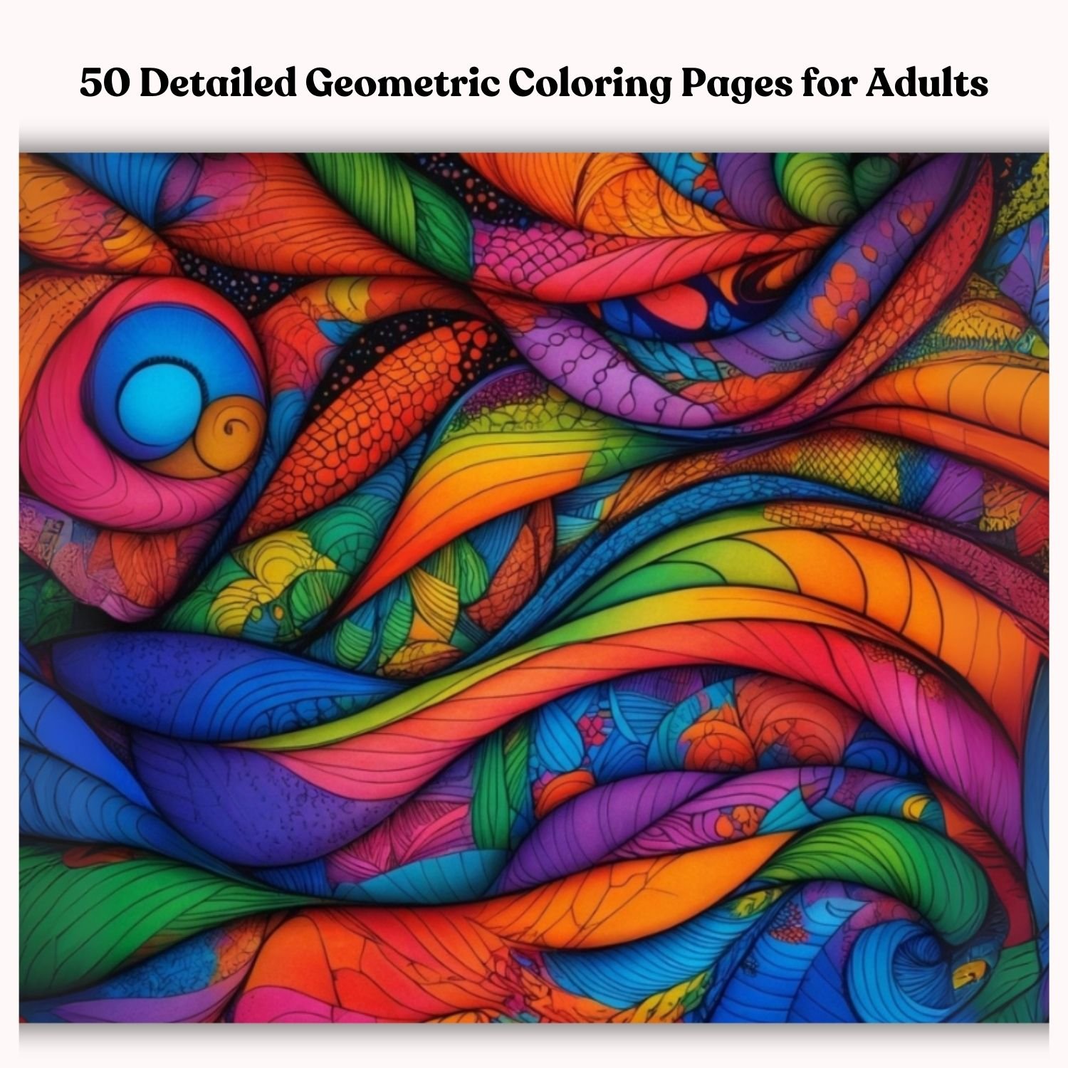 50 Detailed Geometric Coloring Pages for Adults – Printable PDF Patterns for Stress Relief