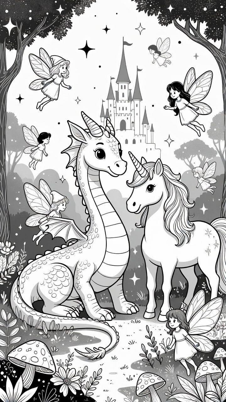 Magical Creatures Coloring Enchanting Adventures for Kids