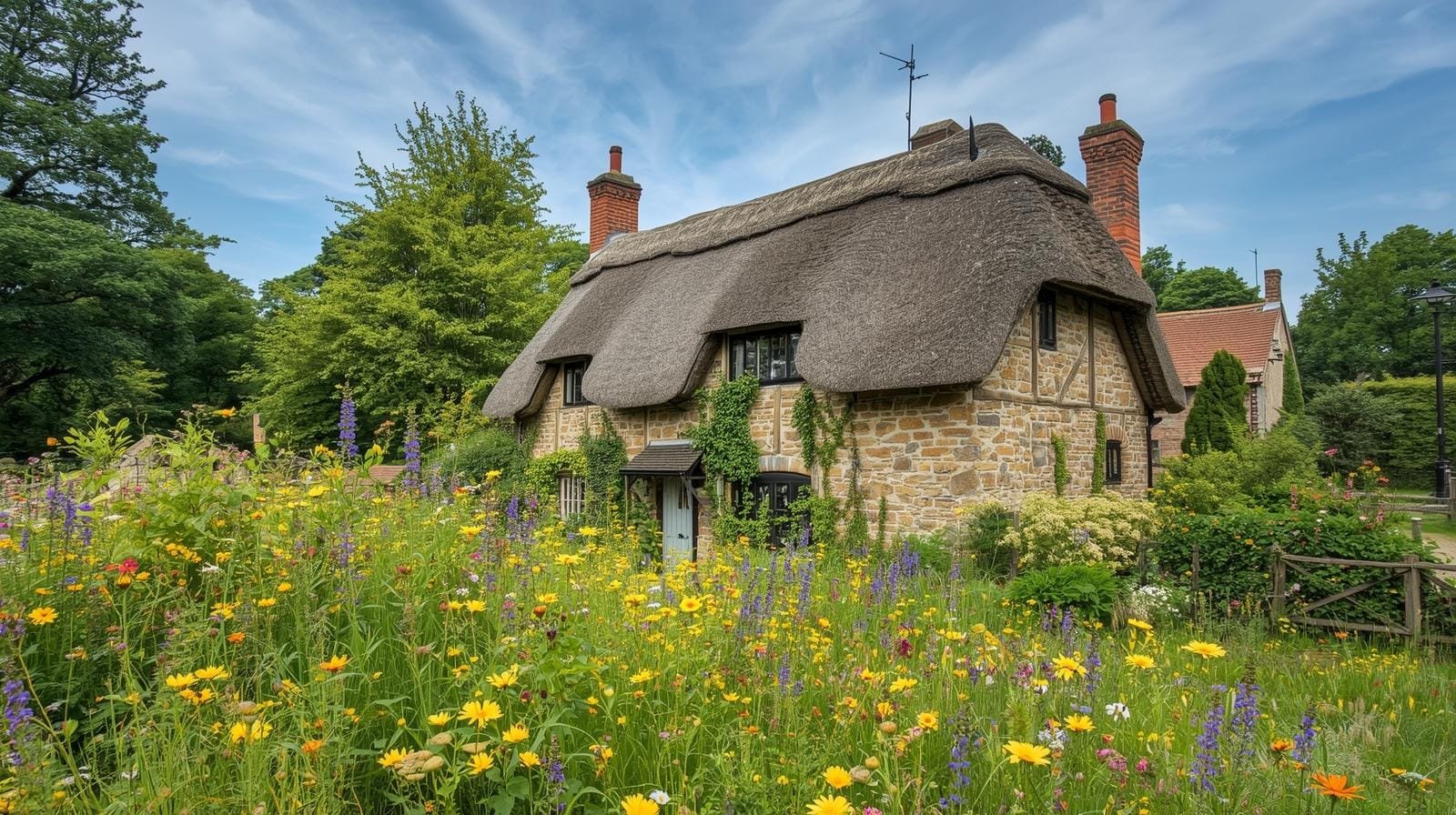 English countryside cottage coloring inspiration - coloring techniques