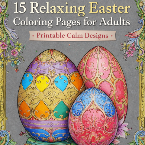 15 Relaxing Easter Coloring Pages for Adults – Printable Calm Designs
