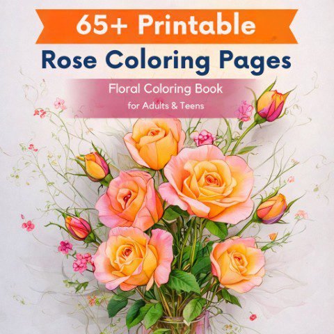 65+ Stunning Printable Rose Coloring Pages for Adults