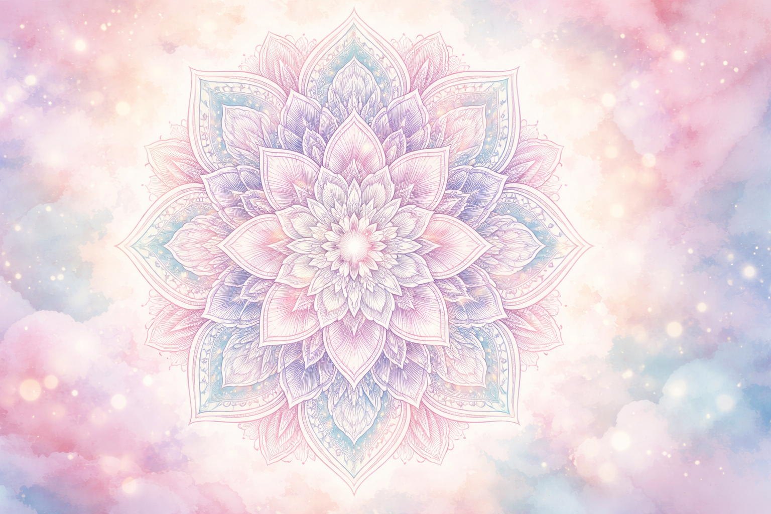 A serene mandala design with soft pastel colors, evoking tranquility. Mandala coloring for anxiety