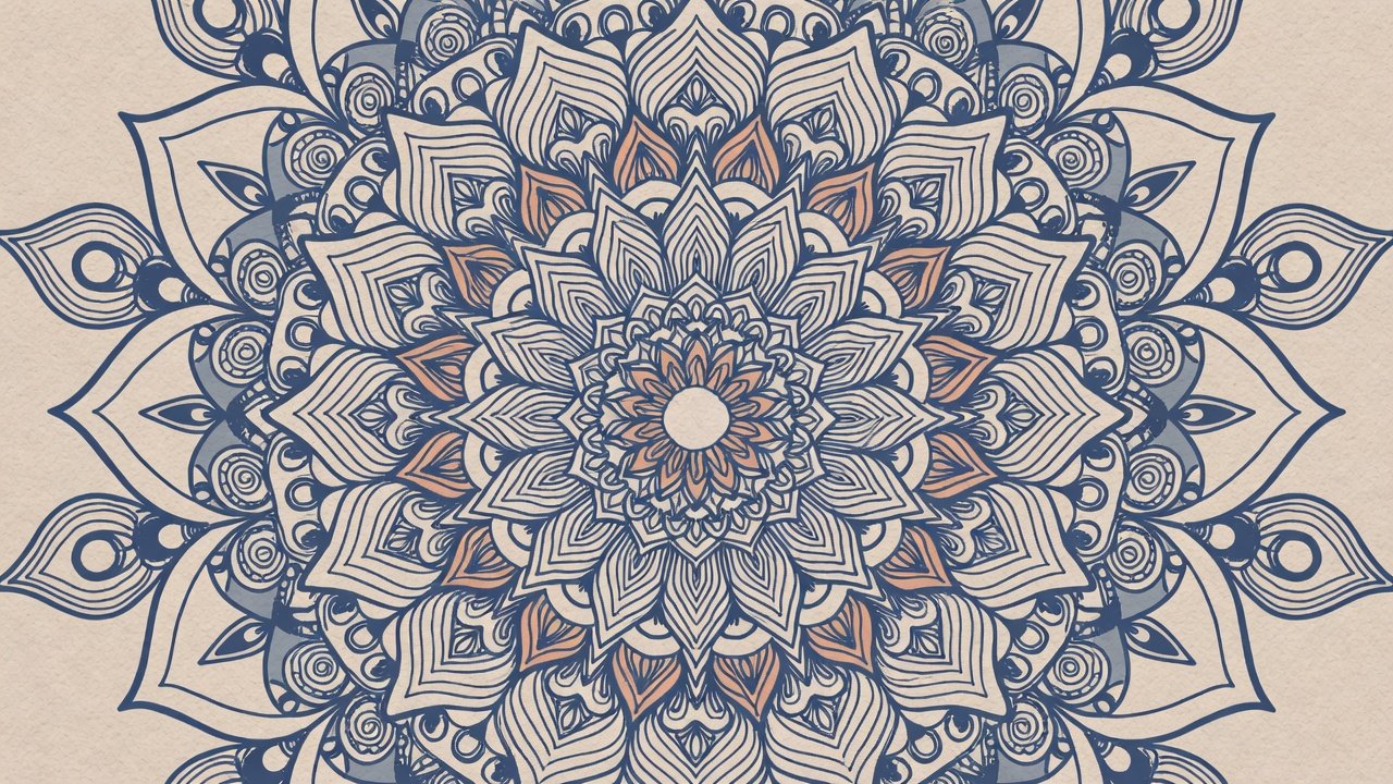 Mindful mandala coloring page featuring intricate patterns for relaxation and stress relief
