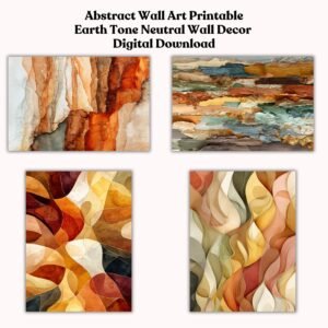 Textured Earth Abstracts Collection -Abstract Wall Art Printable
