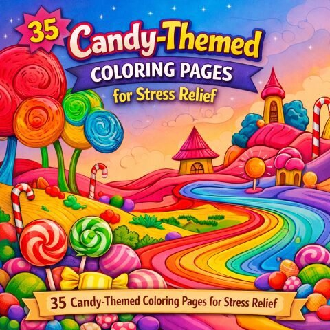 35 Candy Fantasy Coloring Pages – Sweet Stress Relief