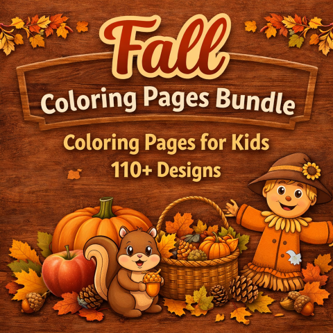 Fall Coloring Pages Bundle – Coloring Pages for Kids