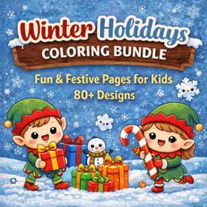 Winter Coloring Pages Bundle
