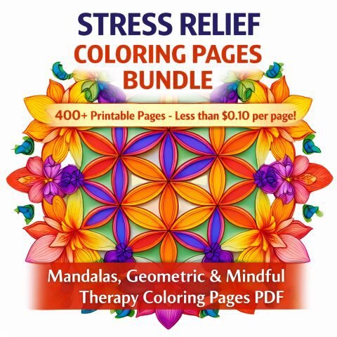 stress coloring pages for adults