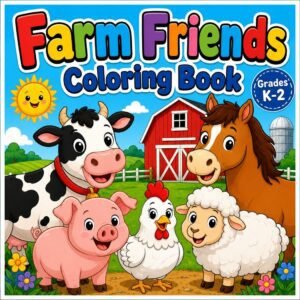 Farm Animal Coloring Pages for Kids — Fun Printable PDFs