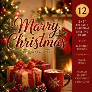 Printable Christmas Cards — Foldable Holiday Templates