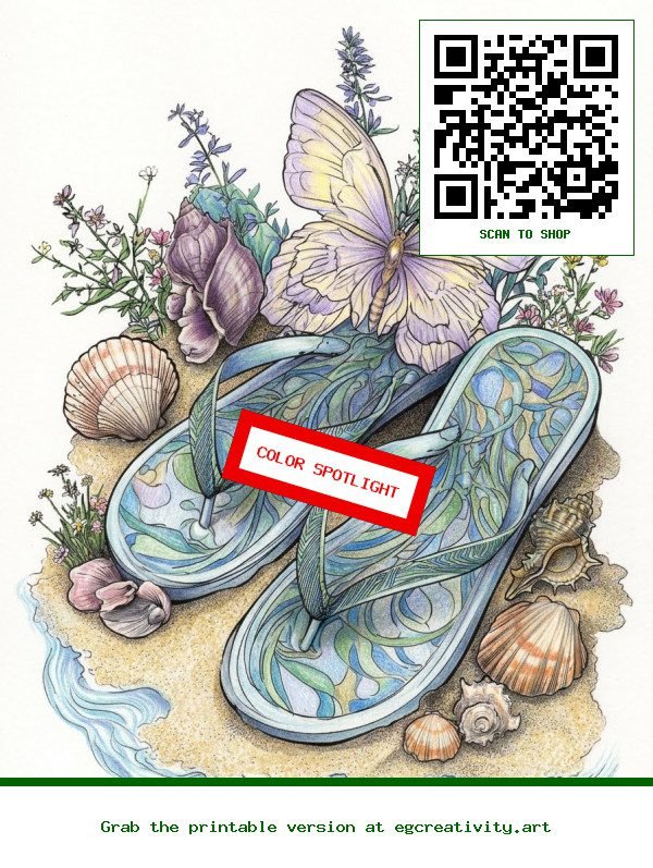 Finished Work: 15 Beach Coloring Pages  — Blissful Ocean Scenes For Adults
