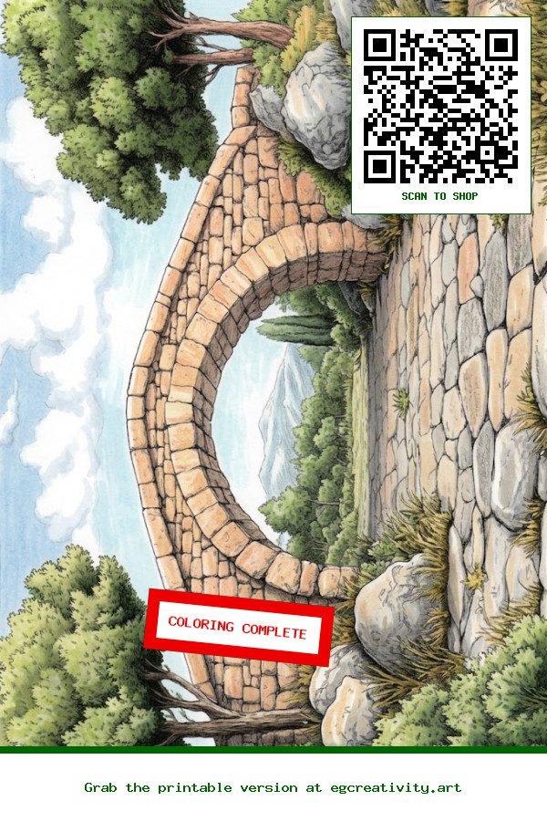 Finished Work: 50 Printable Landscape Coloring Pages For Adults — Nature Scenes
